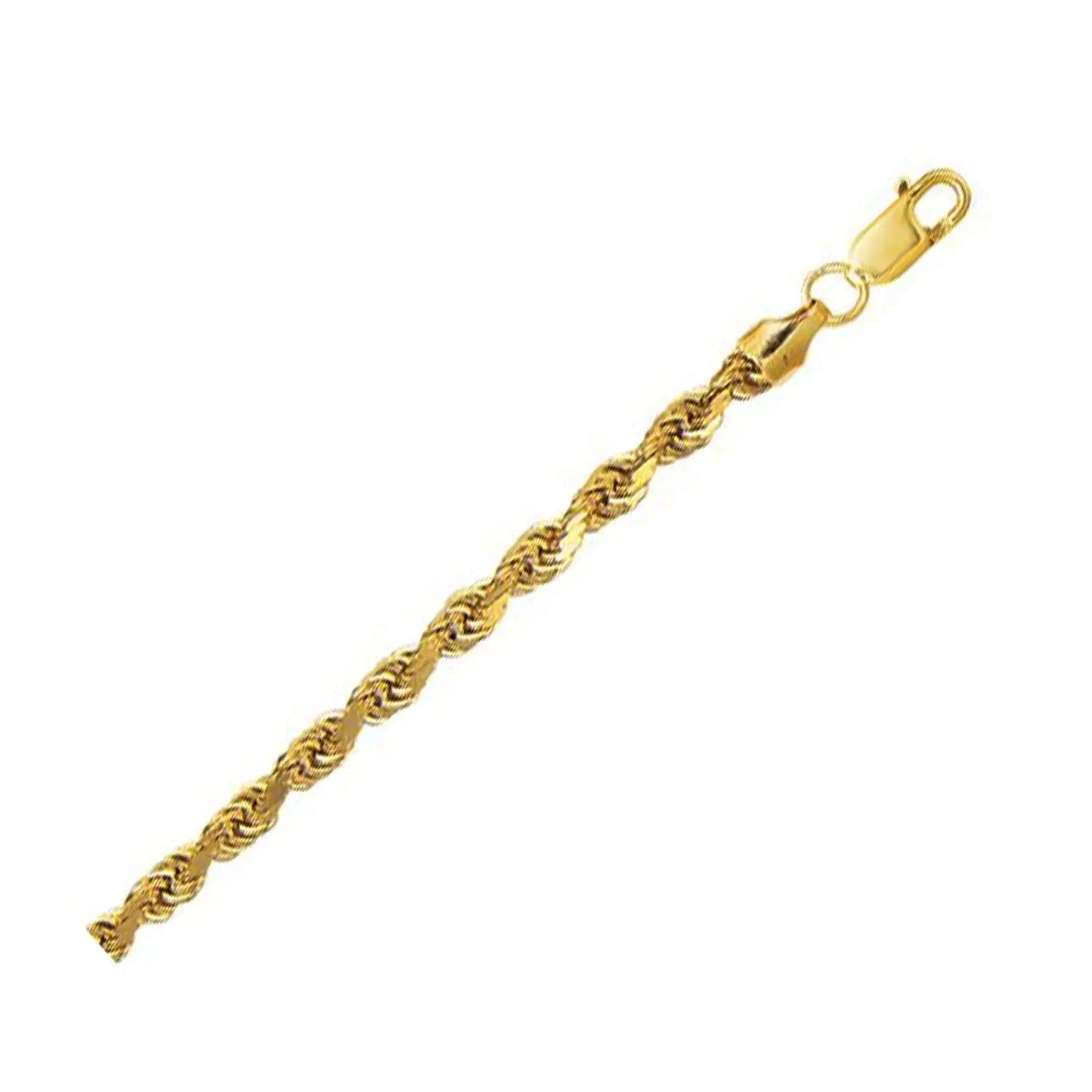 10K Yellow Gold Hollow Diamond Cut Rope Chain (5.00 mm) RCJ Chains CELESTIA LUXE JEWELLERS