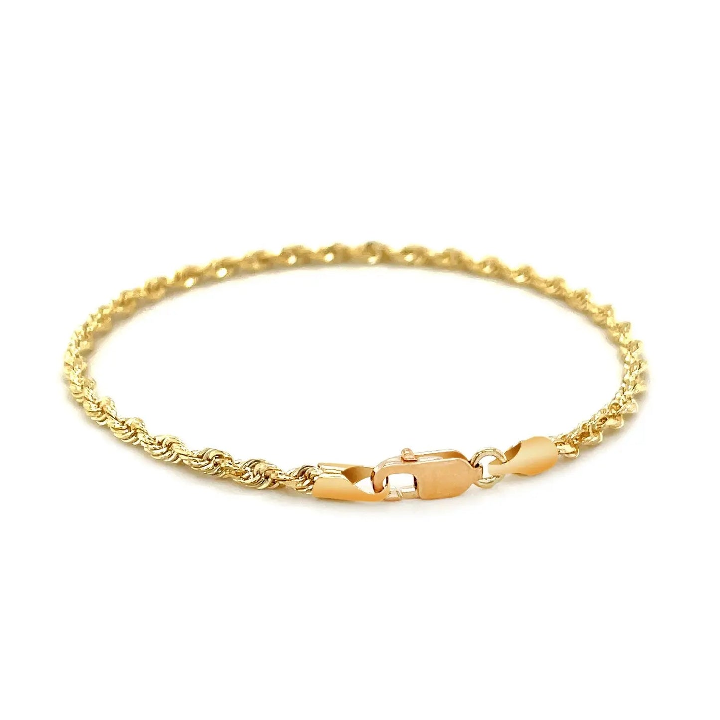 10k Yellow Gold Solid Diamond Cut Rope Bracelet (2.75 mm) RCJ Bracelets CELESTIA LUXE JEWELLERS