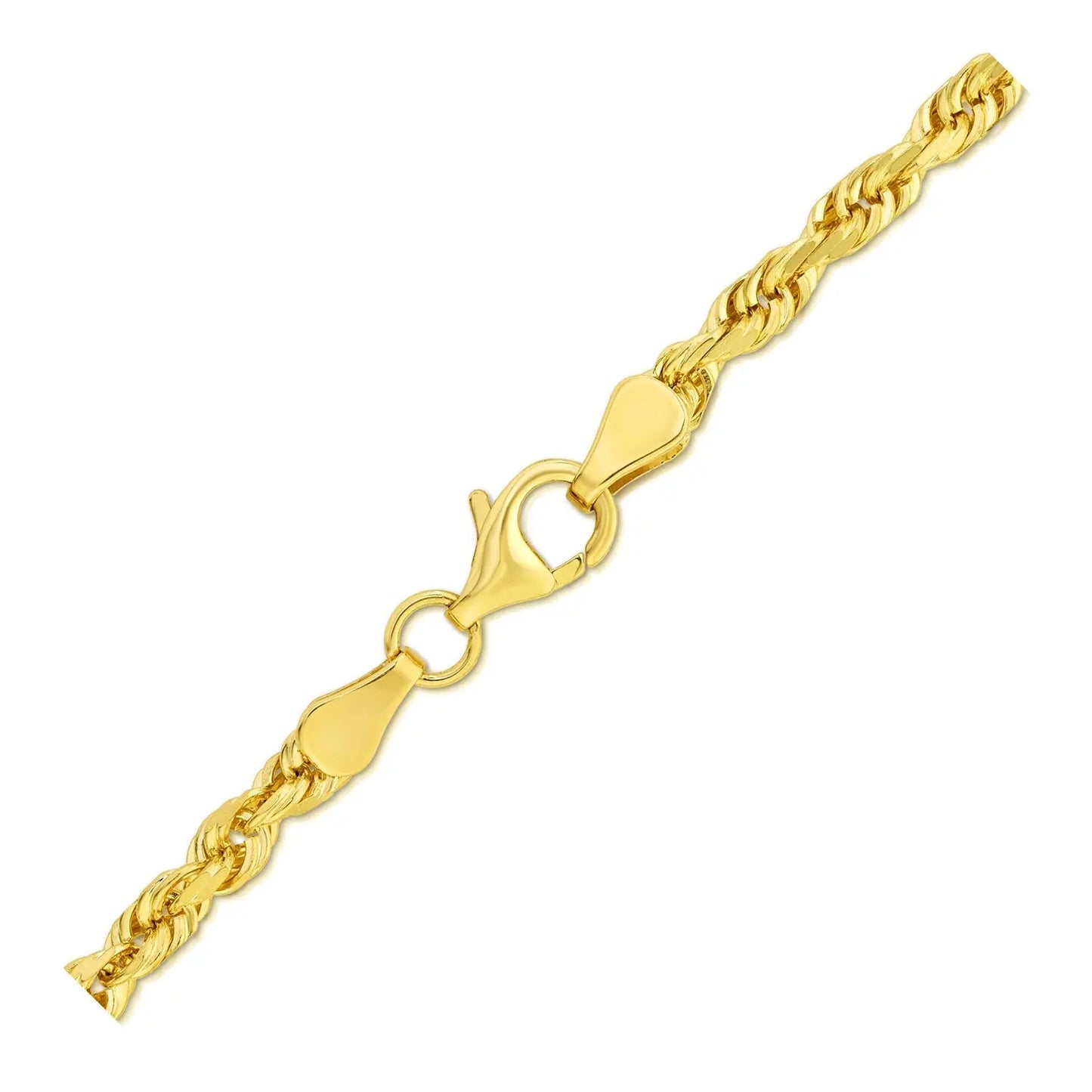 10k Yellow Gold Solid Diamond Cut Rope Bracelet (4.00 mm) RCJ Bracelets CELESTIA LUXE JEWELLERS