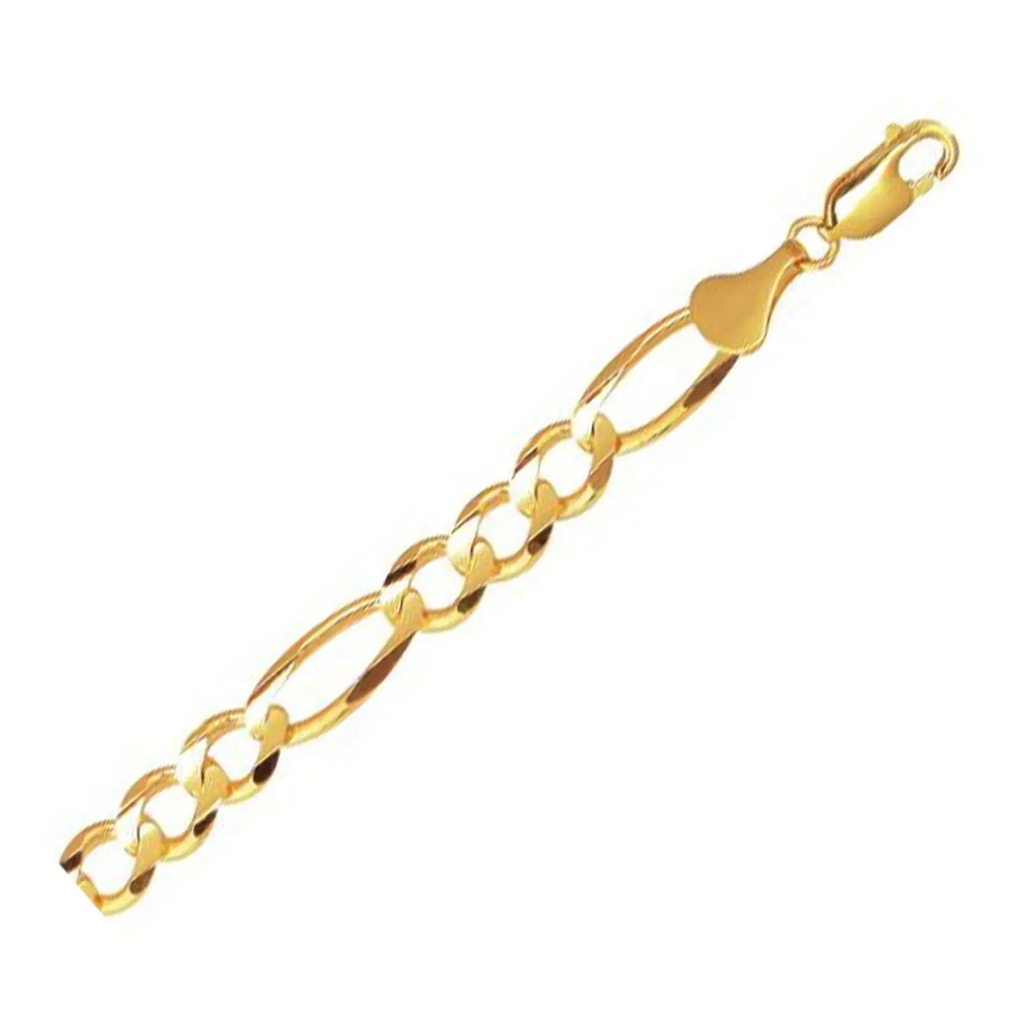 10k Yellow Gold Solid Figaro Bracelet (7.90 mm) RCJ Bracelets CELESTIA LUXE JEWELLERS