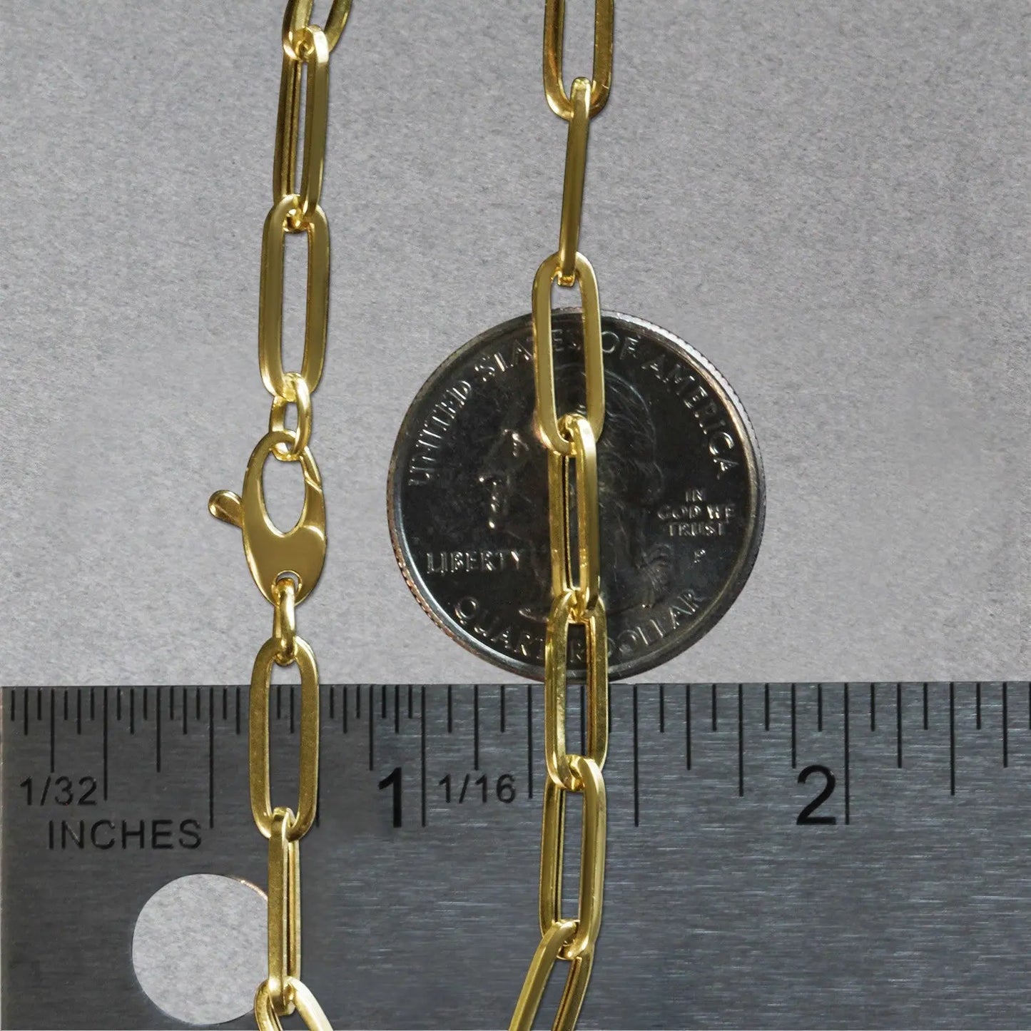 14K Yellow Gold Bold Paperclip Chain Bracelet (4.20 mm) RCJ Bracelets CELESTIA LUXE JEWELLERS
