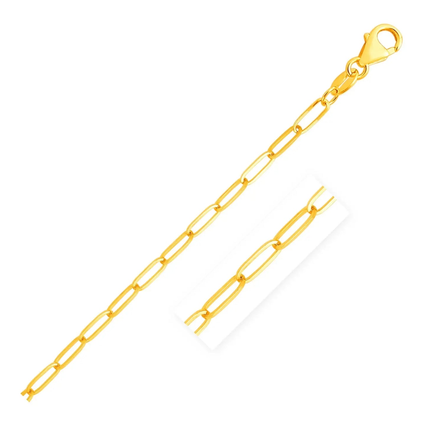 14K Yellow Gold Paperclip Bracelet (4.00 mm) RCJ Bracelets CELESTIA LUXE JEWELLERS