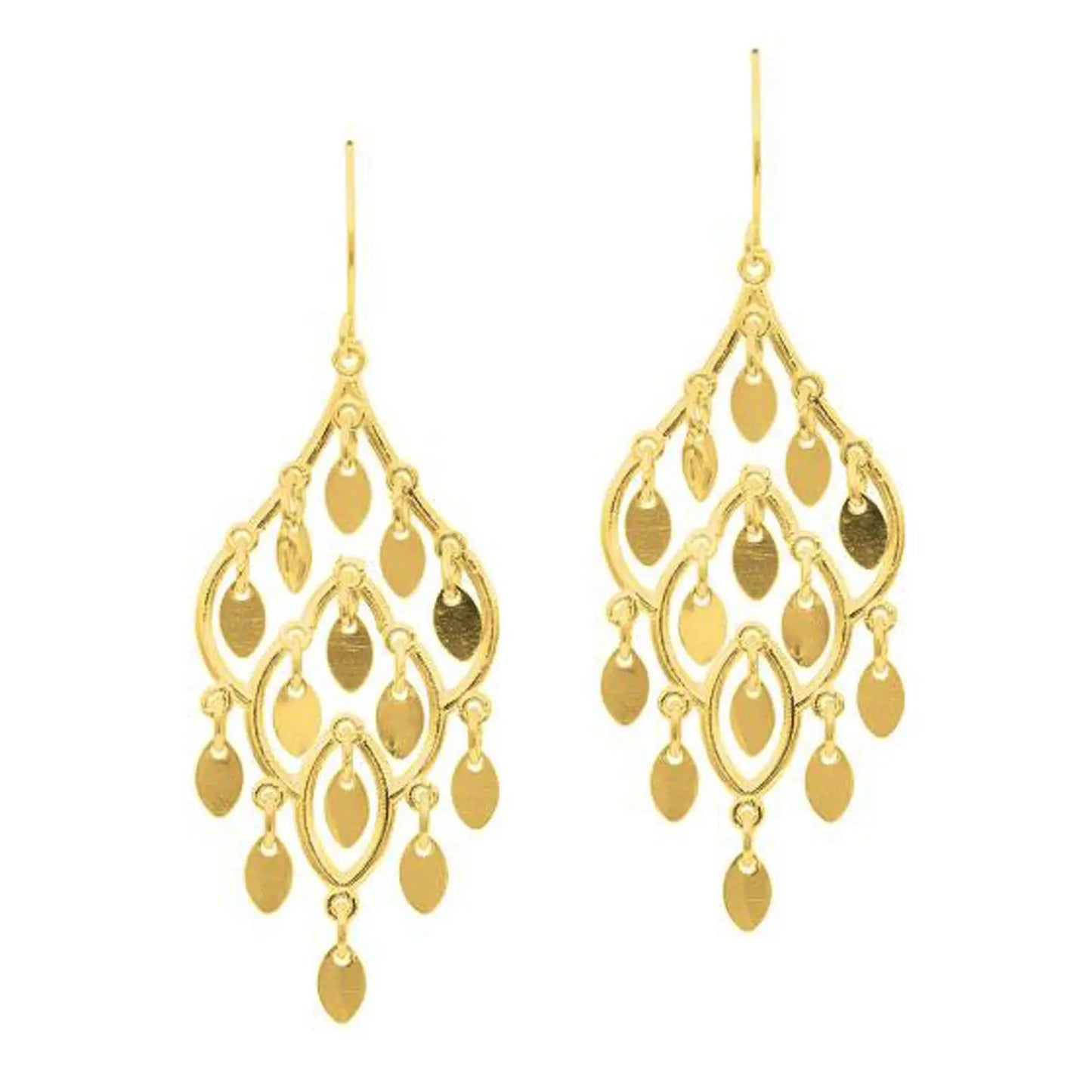 14K Yellow Gold Polished Chandelier Earring RCJ Earrings CELESTIA LUXE JEWELLERS