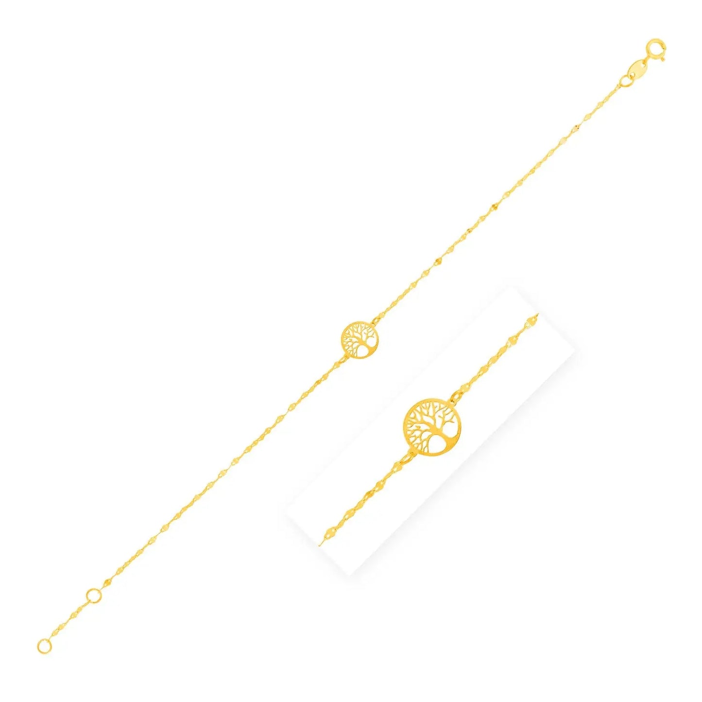14K Yellow Gold Tree of Life Bracelet (1.20 mm) RCJ Bracelets CELESTIA LUXE JEWELLERS