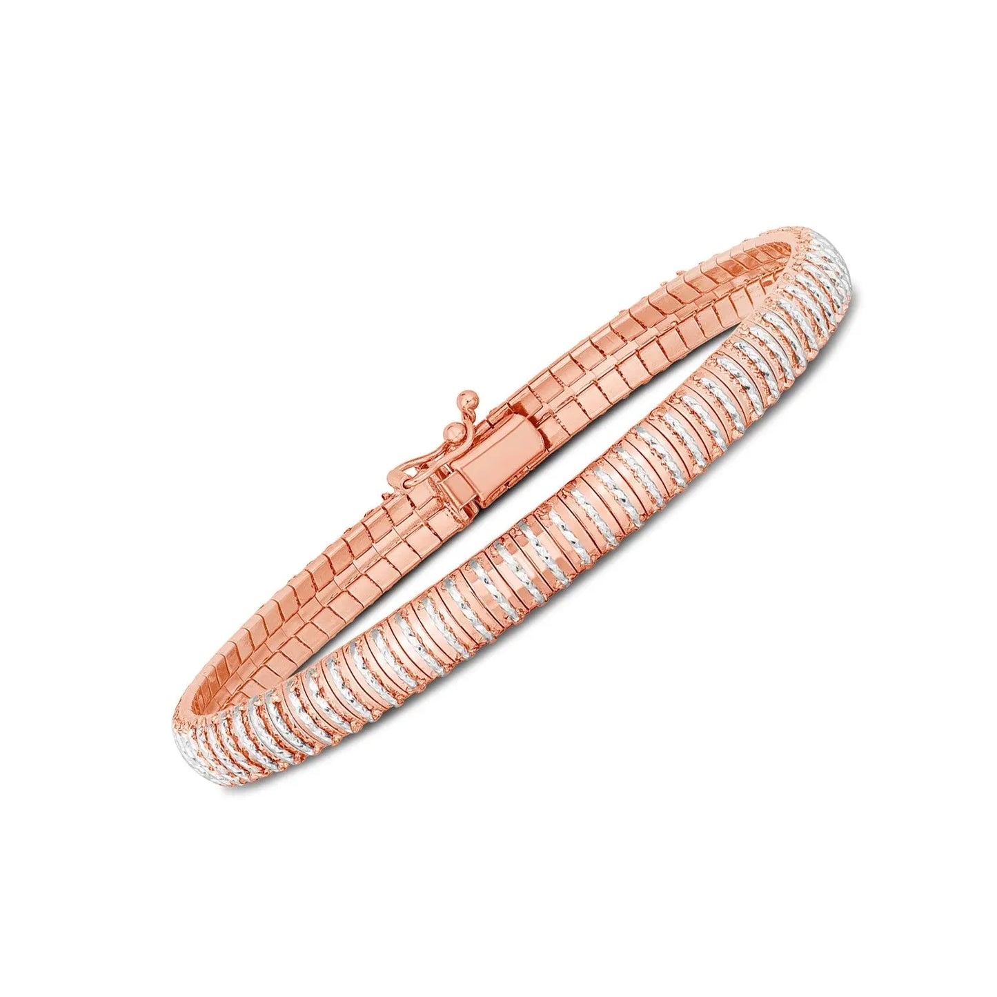 14k Rose Gold Diamante Flex Bracelet (5.80 mm) RCJ Bracelets CELESTIA LUXE JEWELLERS