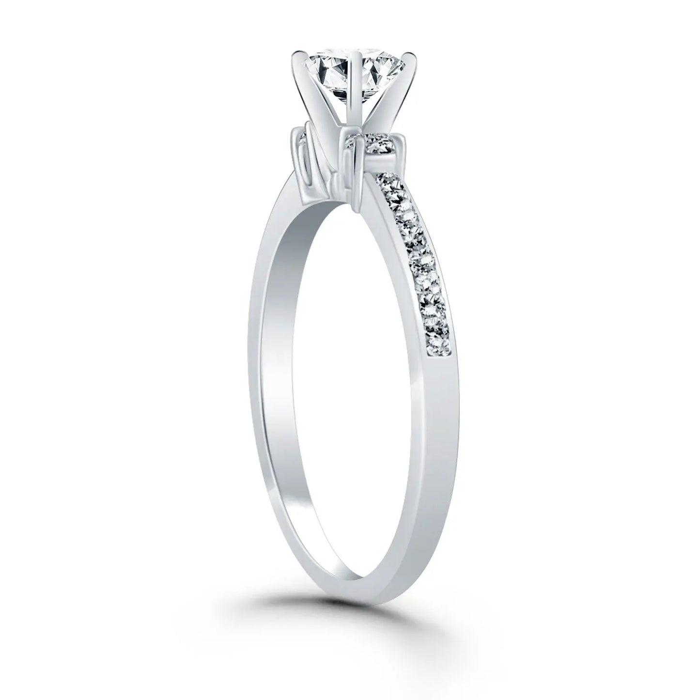 14k White Gold Diamond Accent Engagement Ring RCJ Rings CELESTIA LUXE JEWELLERS