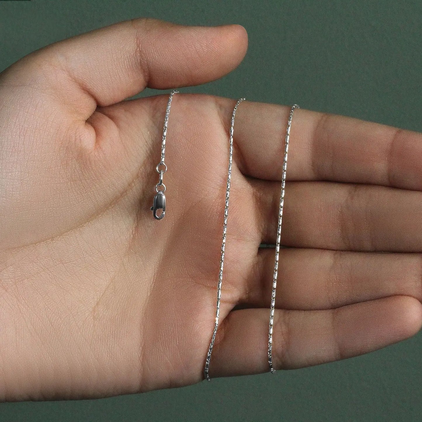 14k White Gold Lumina Pendant Chain (0.90 mm) RCJ Chains CELESTIA LUXE JEWELLERS