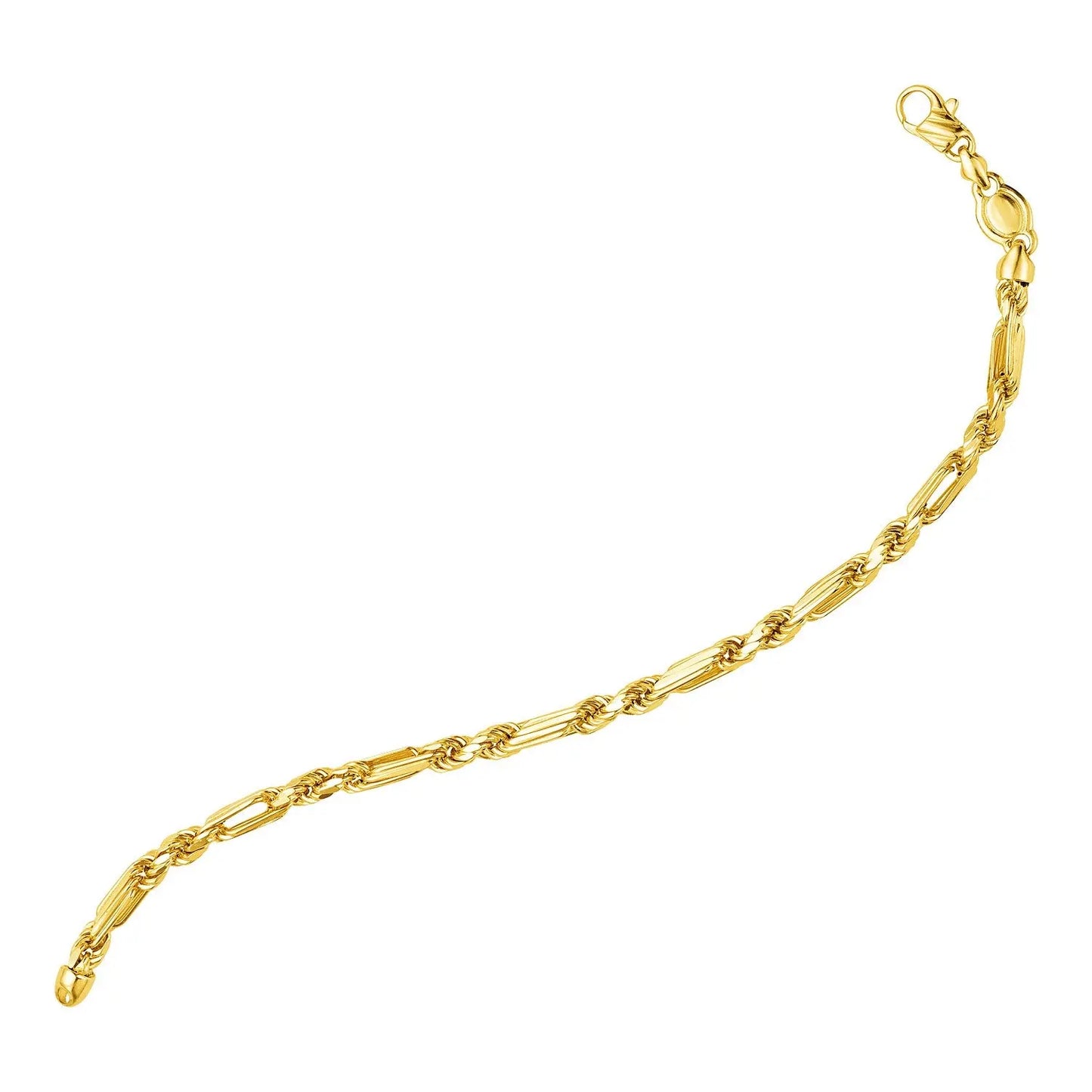 14k Yellow Gold 8 1/2 inch Figaro Chain Bracelet (4.30 mm) RCJ Bracelets CELESTIA LUXE JEWELLERS