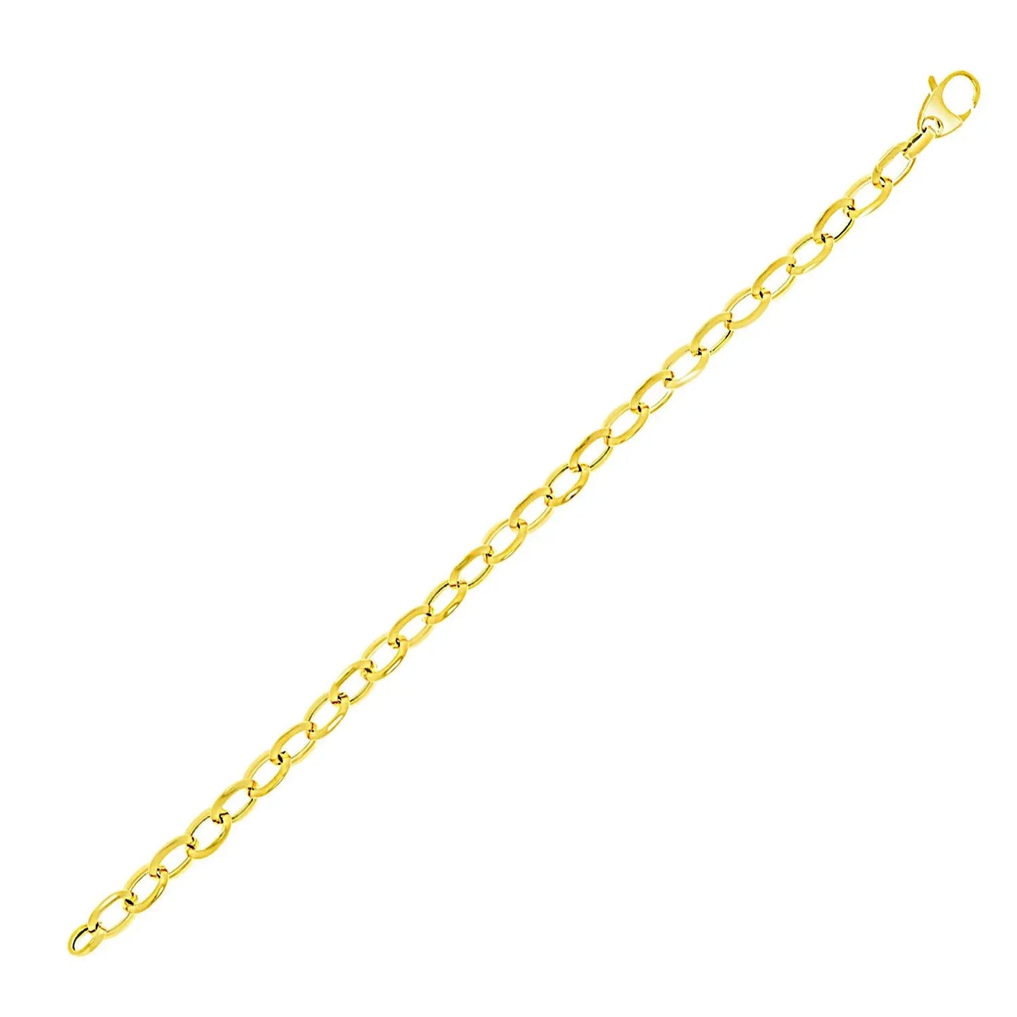 14k Yellow Gold Cable Chain Style Bracelet (6.35 mm) RCJ Bracelets CELESTIA LUXE JEWELLERS