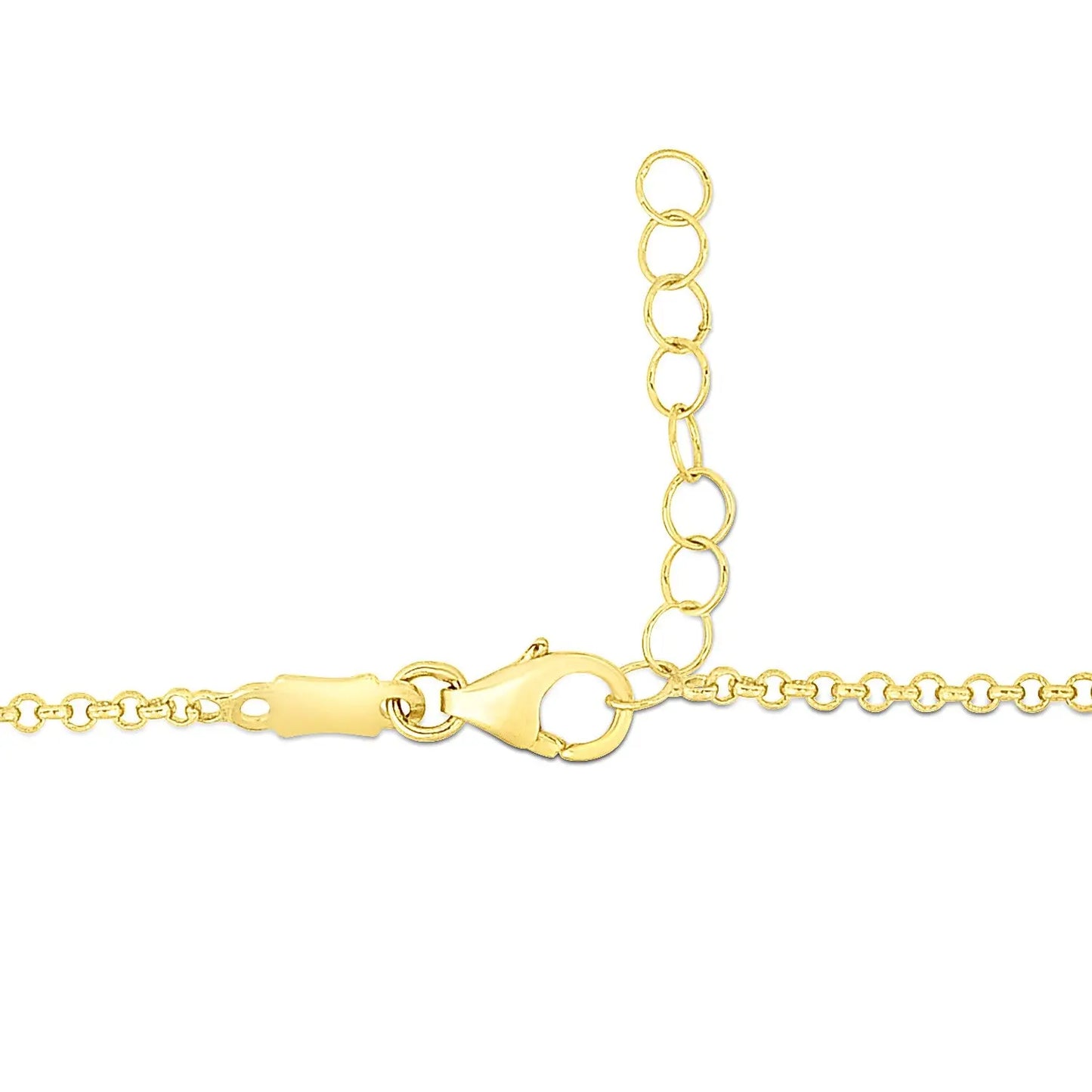 14k Yellow Gold Childrens Bracelet with Teddy Bear Heart and Bar RCJ Bracelets CELESTIA LUXE JEWELLERS