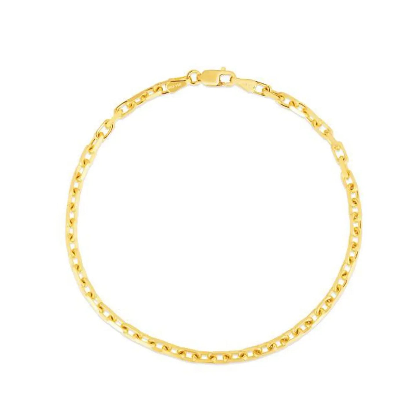 14k Yellow Gold French Cable Chain Bracelet (2.50 mm) RCJ Bracelets CELESTIA LUXE JEWELLERS