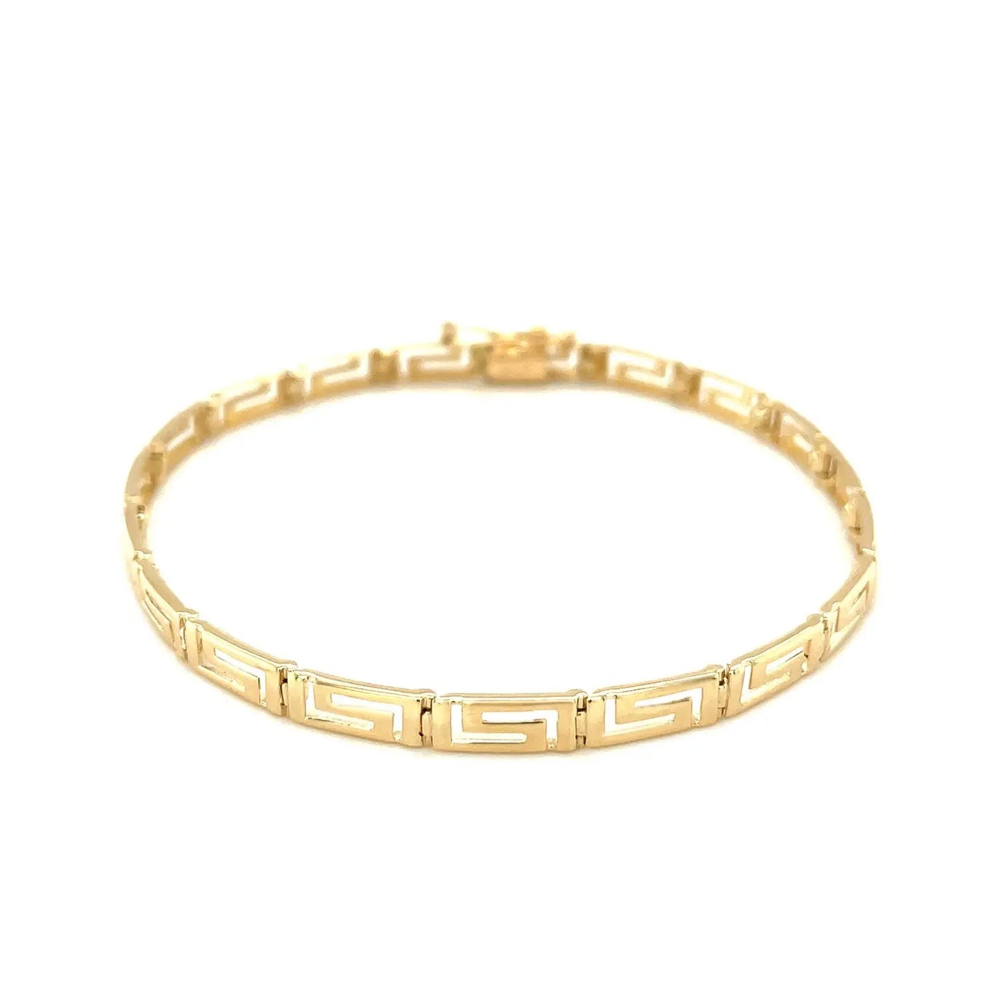14k Yellow Gold Greek Fret Design Fancy Bracelet (3.30 mm) RCJ Bracelets CELESTIA LUXE JEWELLERS