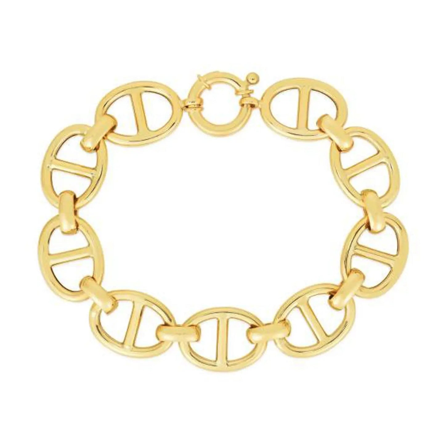 14k Yellow Gold High Polish Mariner Link Bracelet (13.80 mm) RCJ Bracelets CELESTIA LUXE JEWELLERS