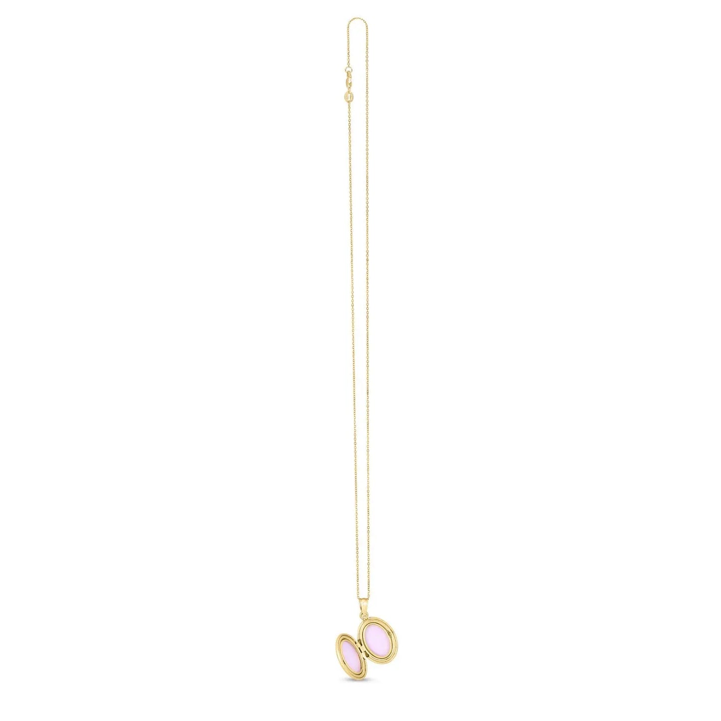 14k Yellow Gold Oval North Star Locket Necklace RCJ Necklaces CELESTIA LUXE JEWELLERS