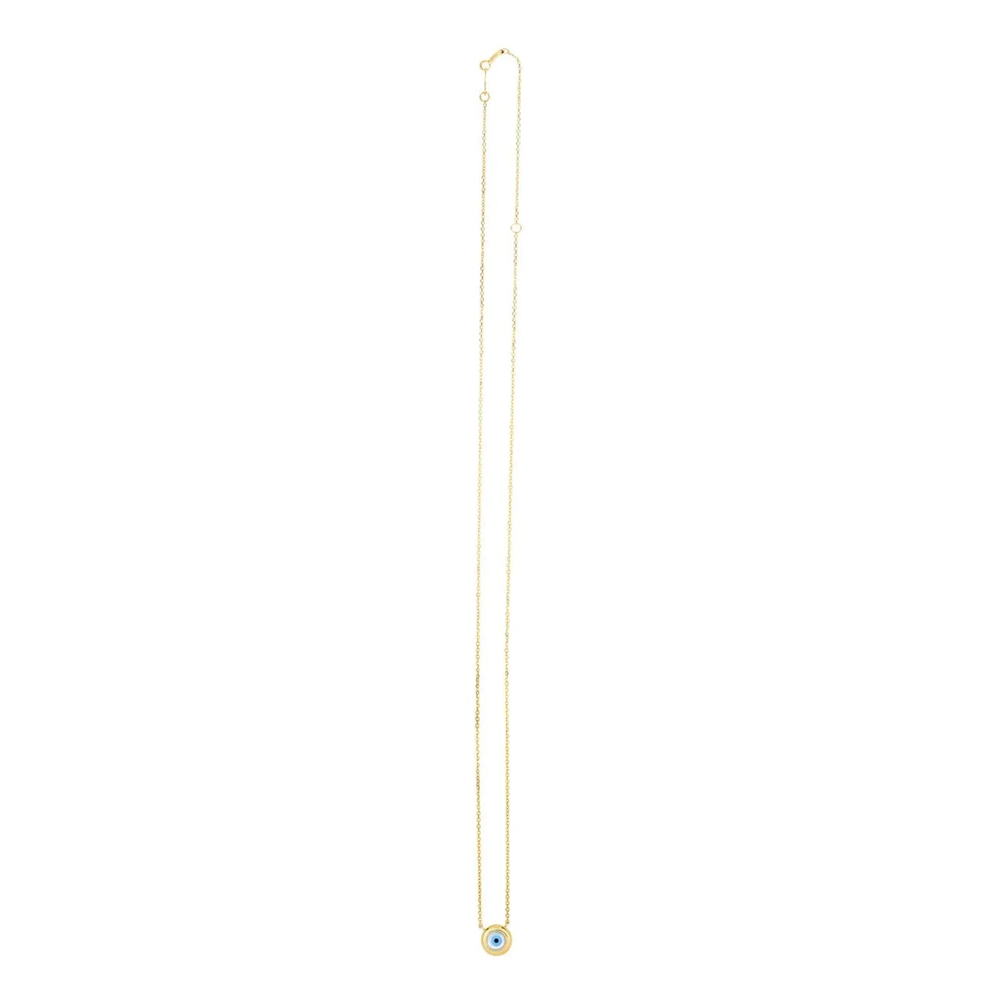 14k Yellow Gold Pearl Evil Eye Necklace RCJ Necklaces CELESTIA LUXE JEWELLERS