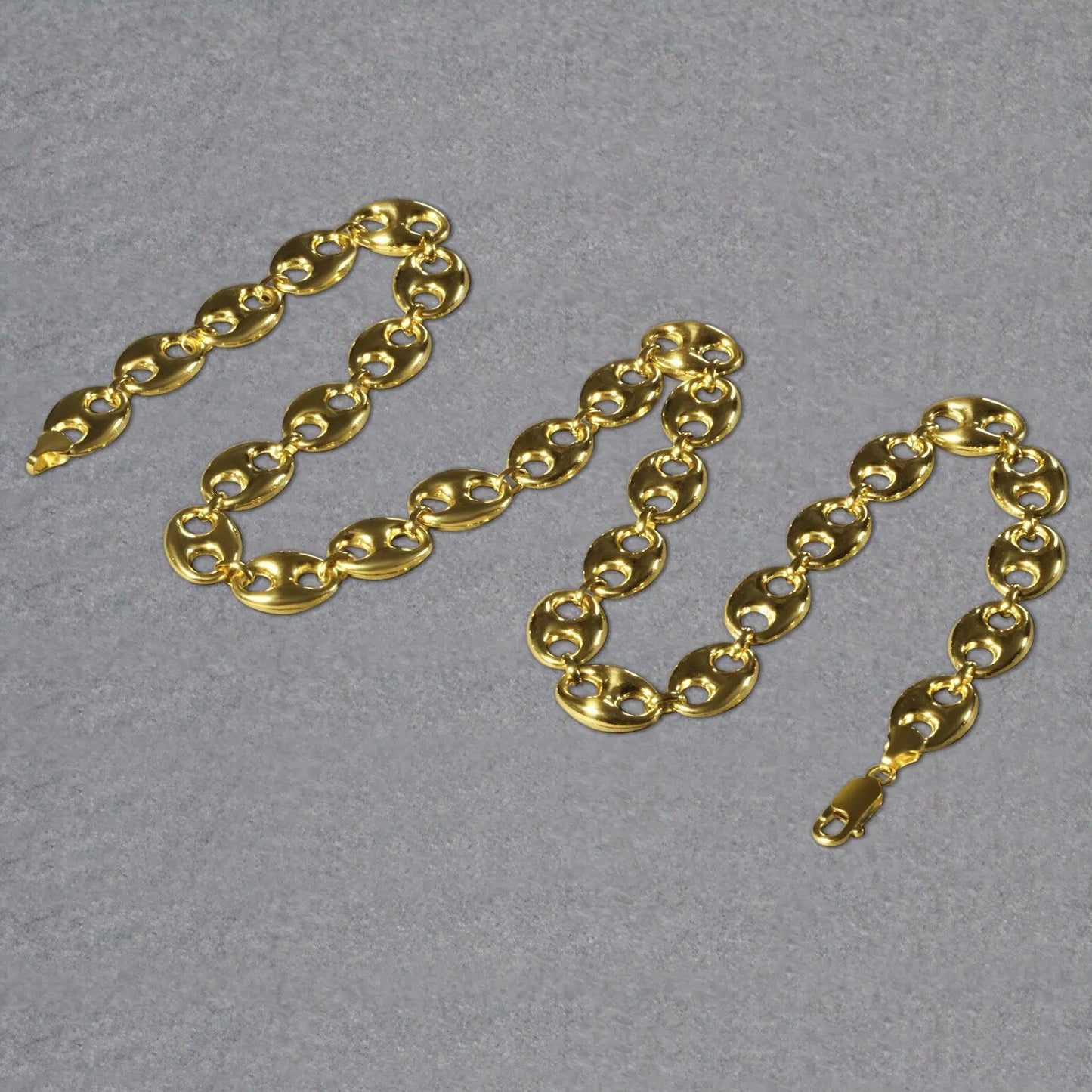 14k Yellow Gold Puffed Mariner Link Chain (11.00 mm) RCJ Chains CELESTIA LUXE JEWELLERS
