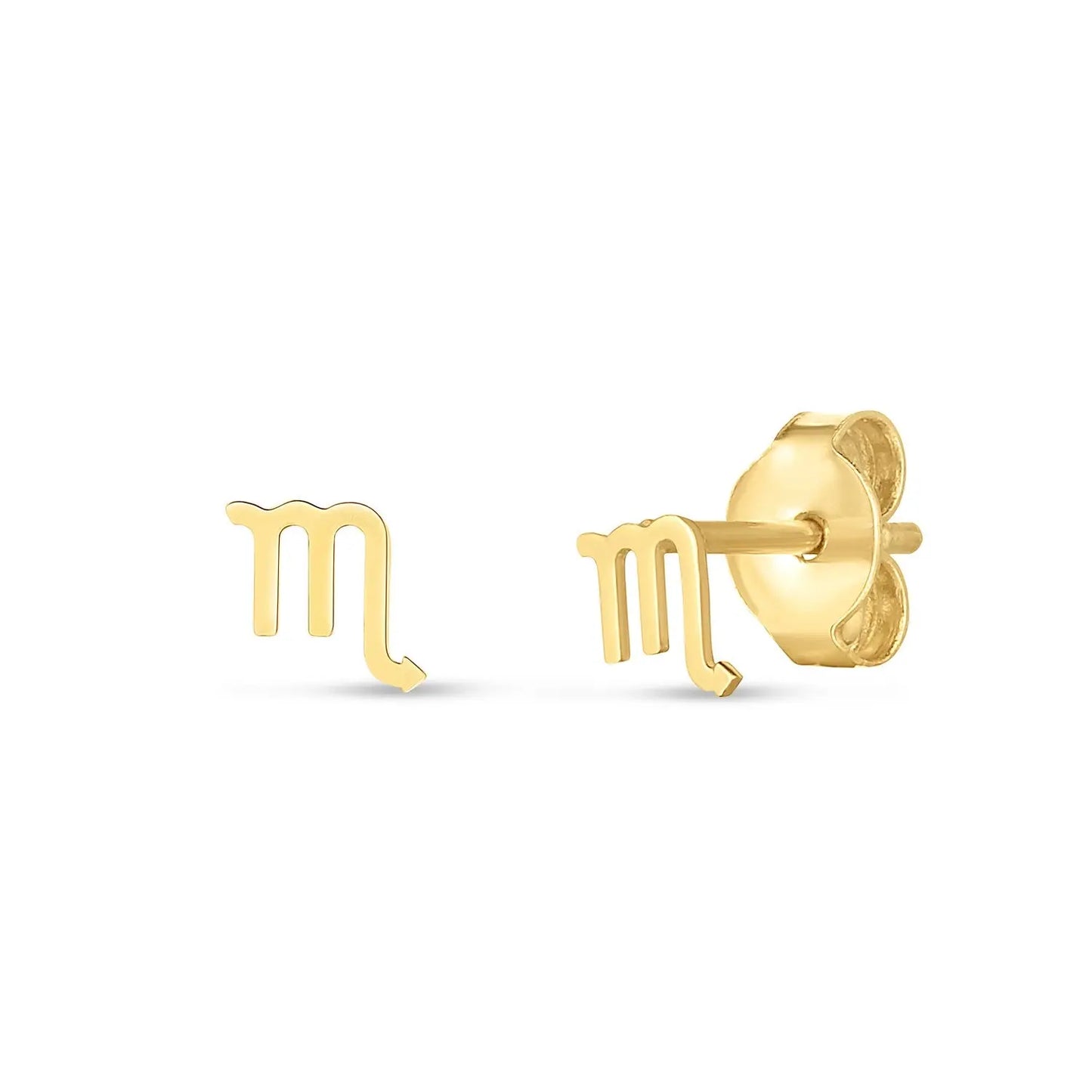 14k Yellow Gold Scorpio Stud Earrings RCJ Earrings CELESTIA LUXE JEWELLERS