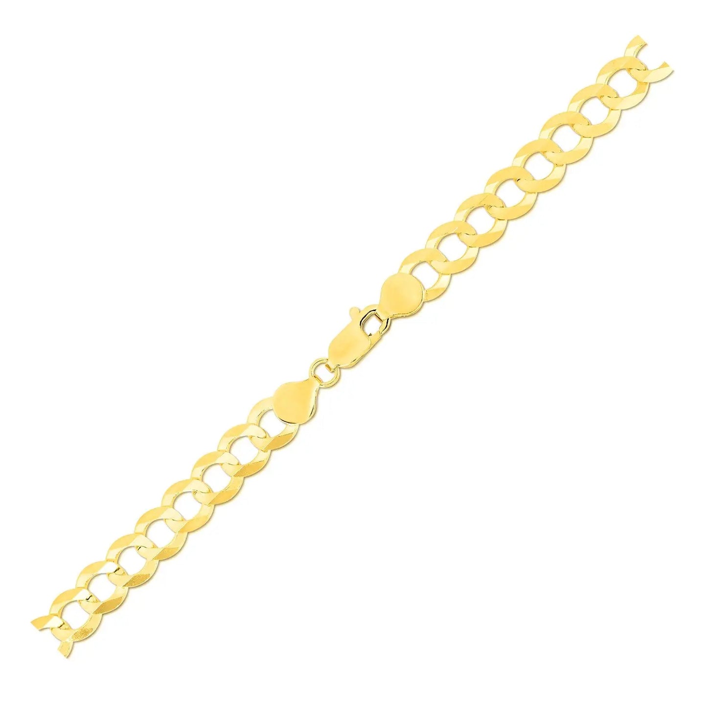 14k Yellow Gold Solid Curb Bracelet (7.00 mm) RCJ Bracelets CELESTIA LUXE JEWELLERS