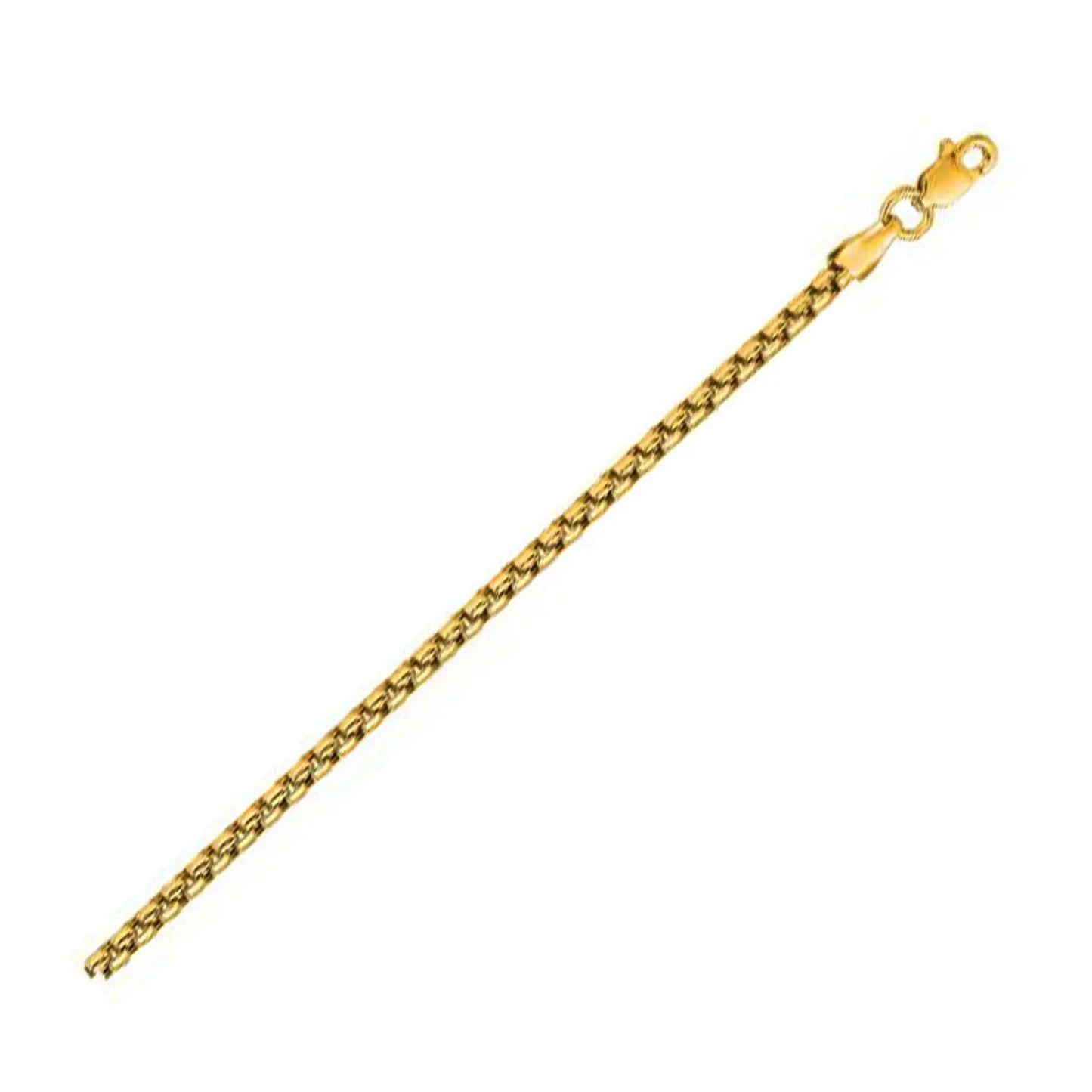 14k Yellow Gold Solid Round Box Chain (3.6 mm) RCJ Chains CELESTIA LUXE JEWELLERS