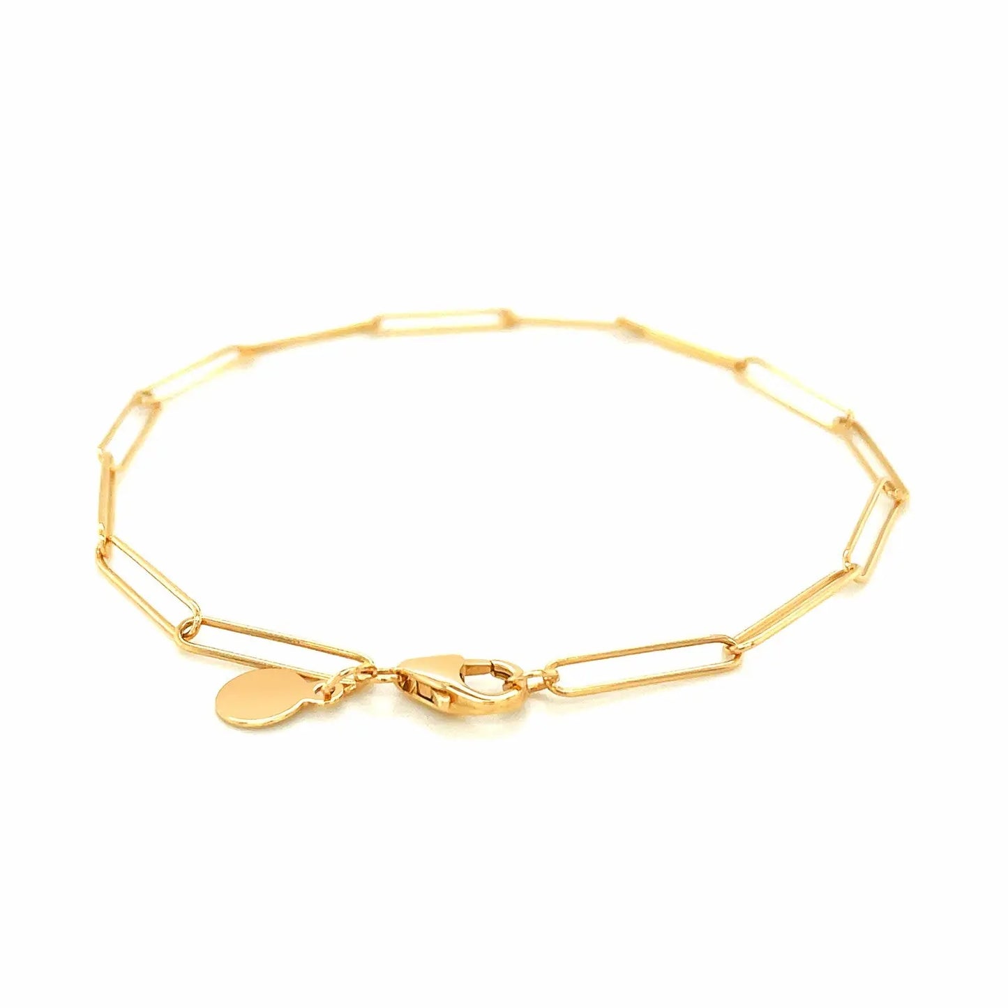 14k Yellow Gold Wire Paperclip Bracelet (2.70 mm) RCJ Bracelets CELESTIA LUXE JEWELLERS