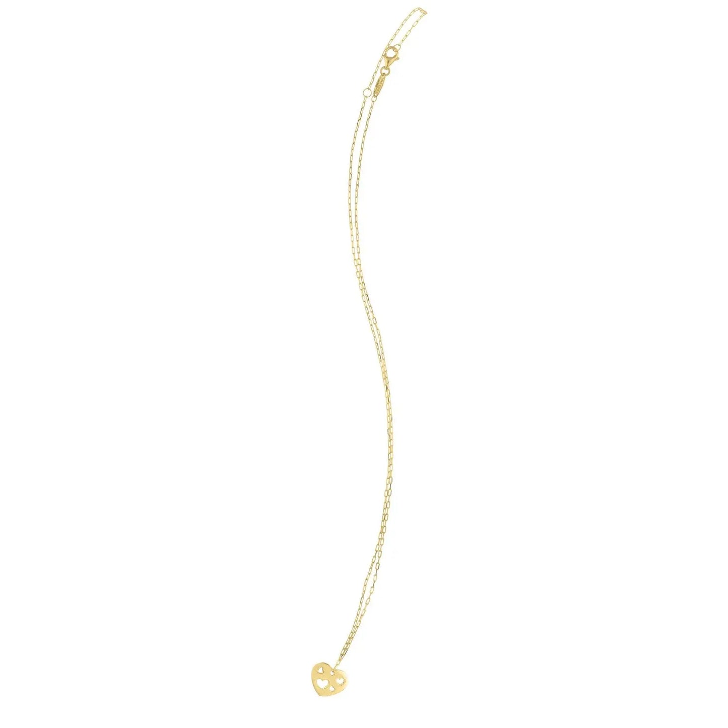 Cutout Heart Necklace in 14K Yellow Gold RCJ Necklaces CELESTIA LUXE JEWELLERS