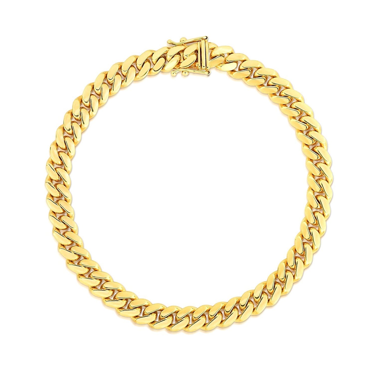 10k Yellow Gold Classic Miami Cuban Solid Bracelet (7.10 mm) RCJ Bracelets CELESTIA LUXE JEWELLERS