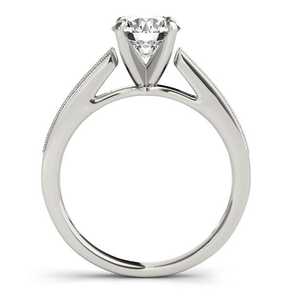 14k White Gold Antique Style Graduagted Diamond Engagement Ring (1 1/8 cttw) RCJ Rings CELESTIA LUXE JEWELLERS