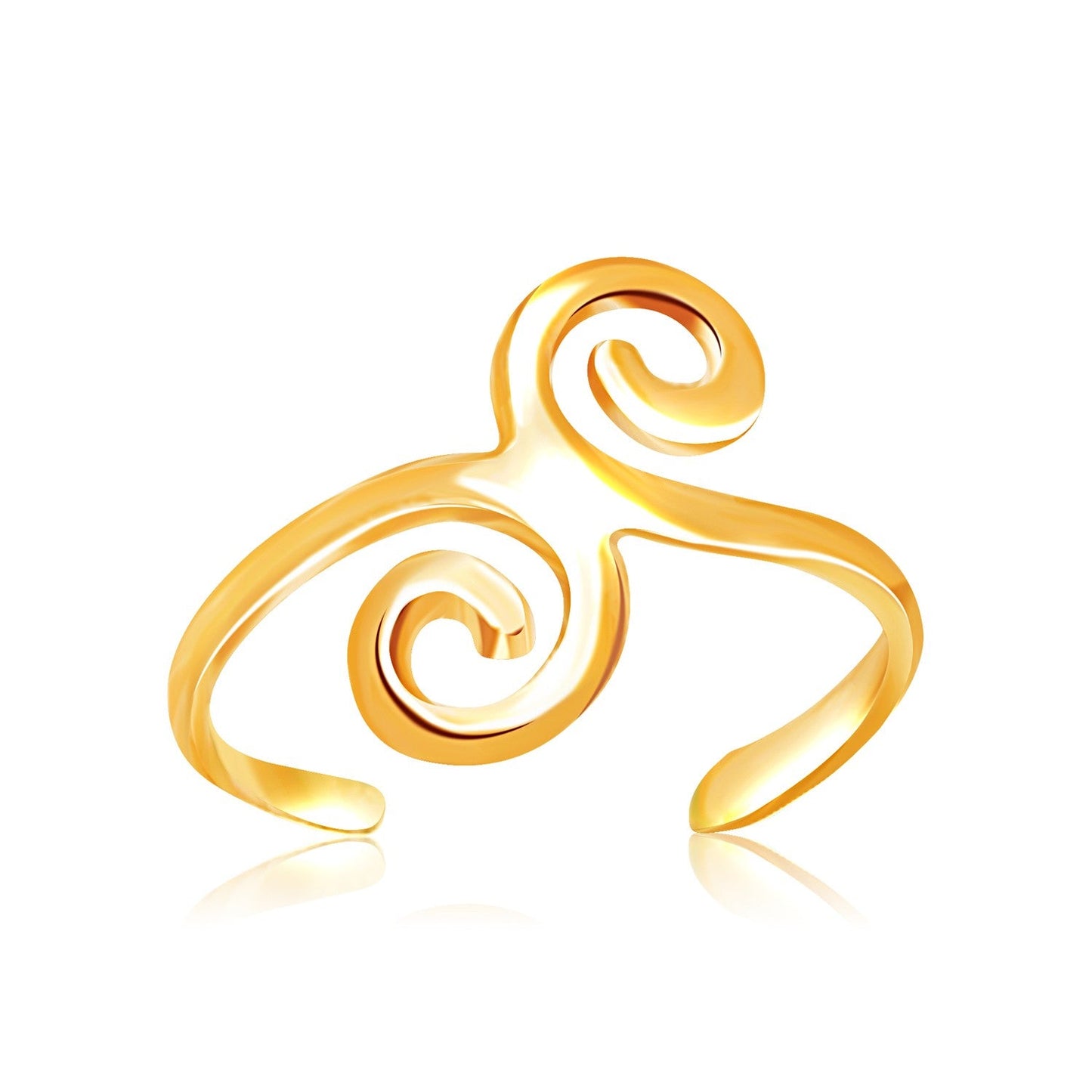 14k Yellow Gold Scrollwork Motif Toe Ring RCJ Toe Rings CELESTIA LUXE JEWELLERS