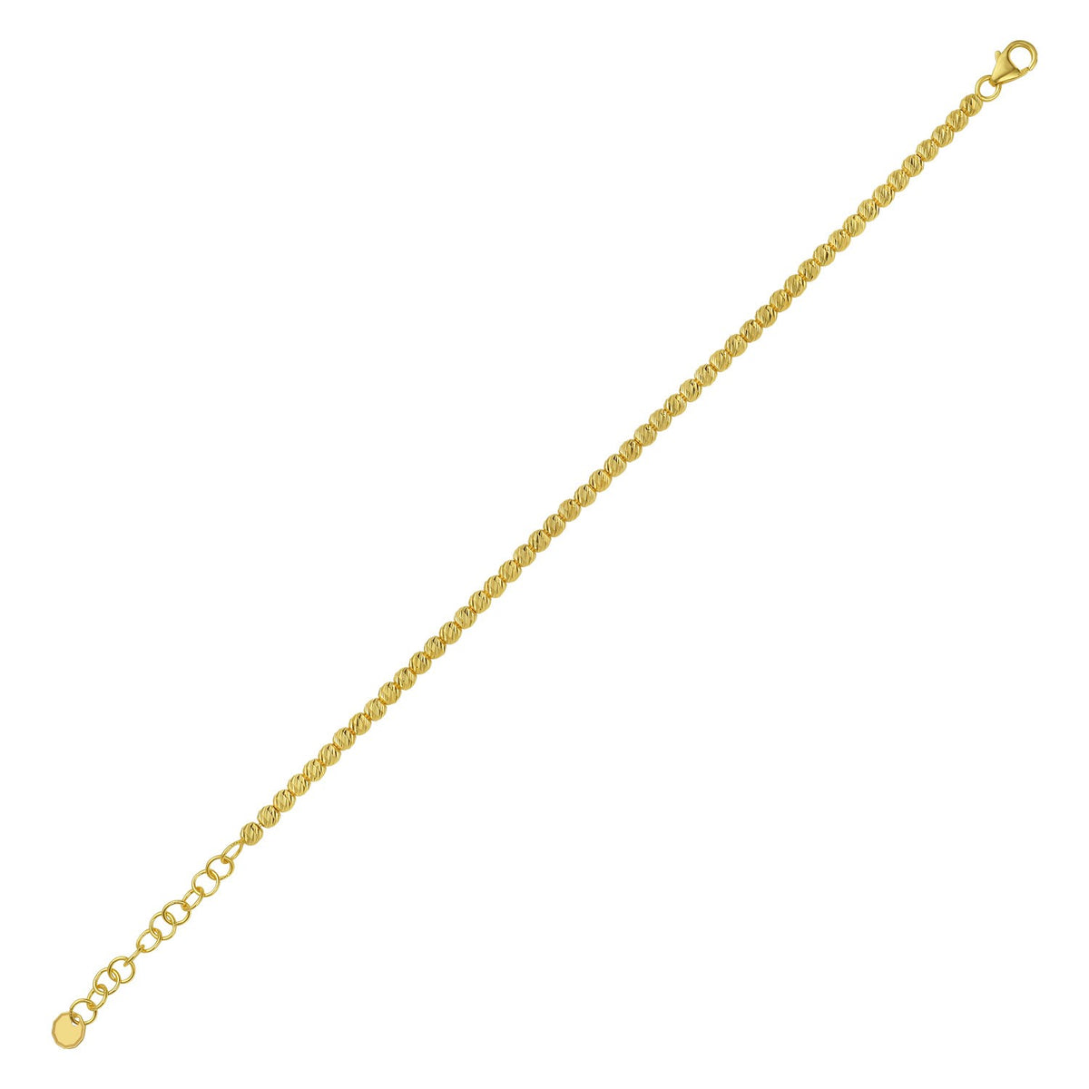 14k Yellow Gold Bead Bracelet