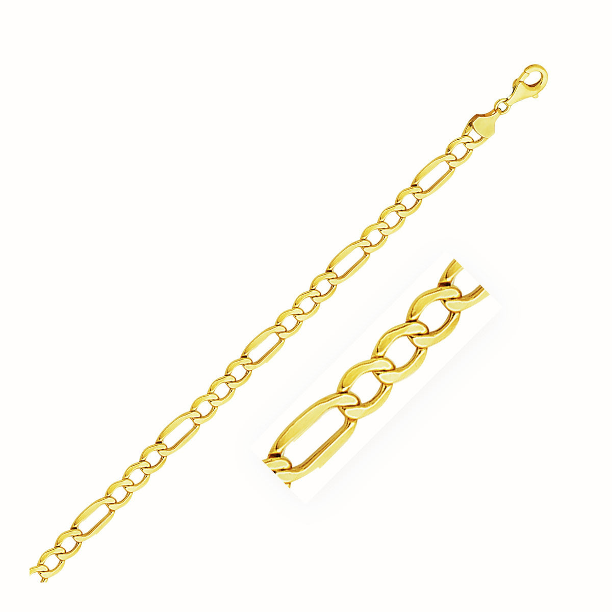 10k Yellow Gold Lite Figaro Chain