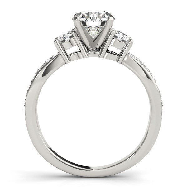 14k White Gold Split Shank Round Diamond Engagement Ring (1 5/8 cttw) RCJ Rings CELESTIA LUXE JEWELLERS