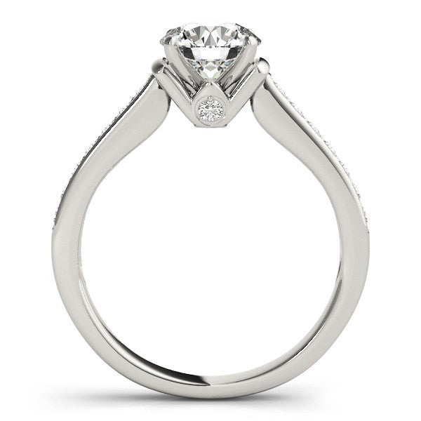 14k White Gold Round Diamond Engagement Ring Band Stones (1 1/8 cttw) RCJ Rings CELESTIA LUXE JEWELLERS