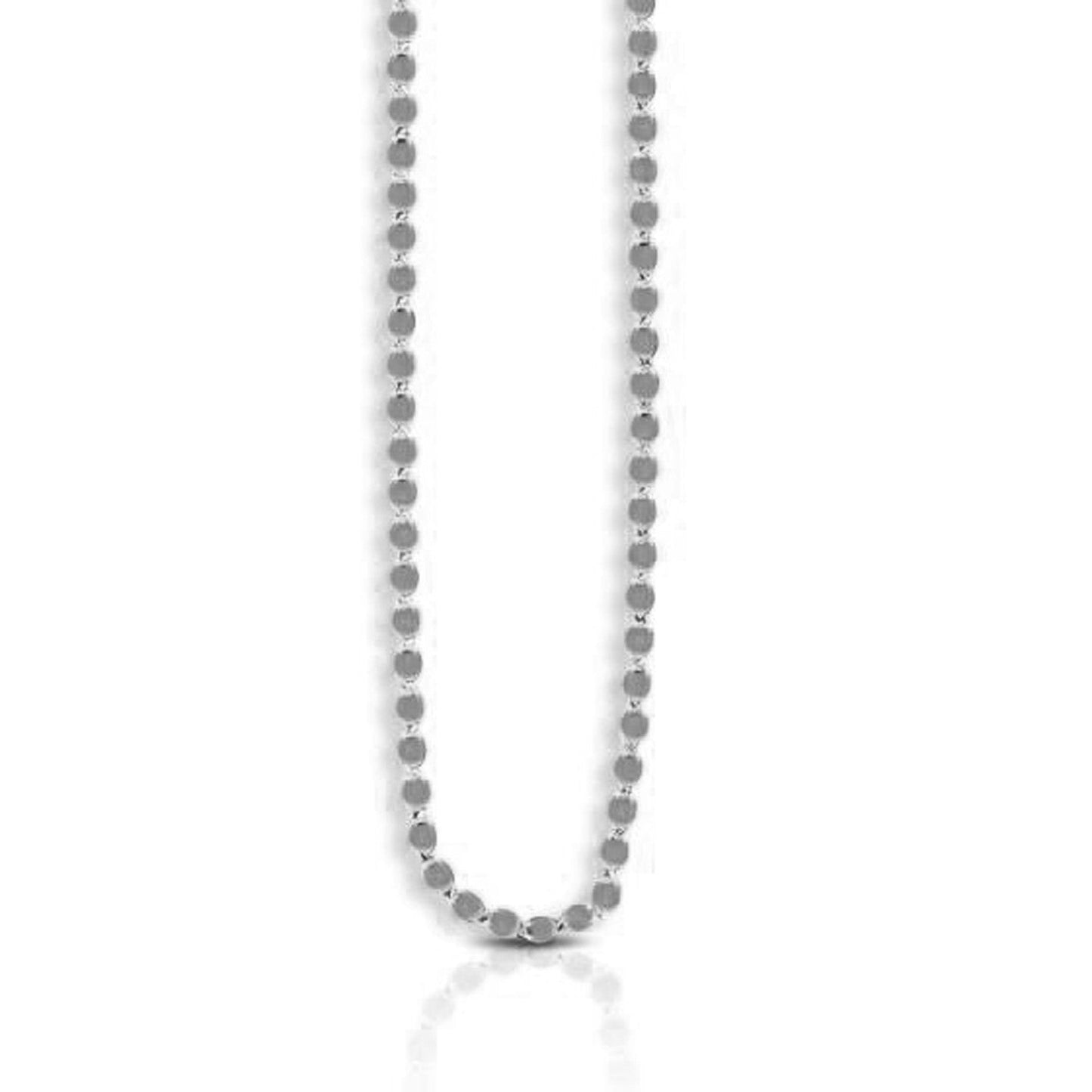 14k White Gold Oval Mirror Chain (2.20 mm) RCJ Chains CELESTIA LUXE JEWELLERS