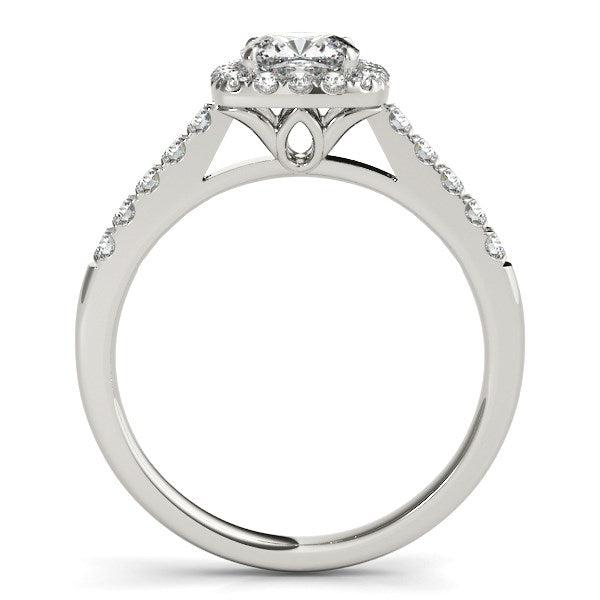 14k White Gold Square Outer Shape Round Diamond Engagement Ring (3/4 cttw) RCJ Rings CELESTIA LUXE JEWELLERS