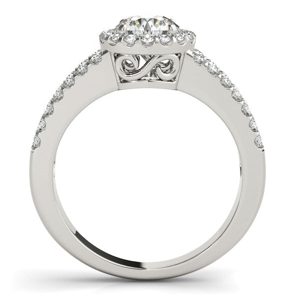 14k White Gold Round Diamond Split Shank Design Engagement Ring (7/8 cttw) RCJ Rings CELESTIA LUXE JEWELLERS