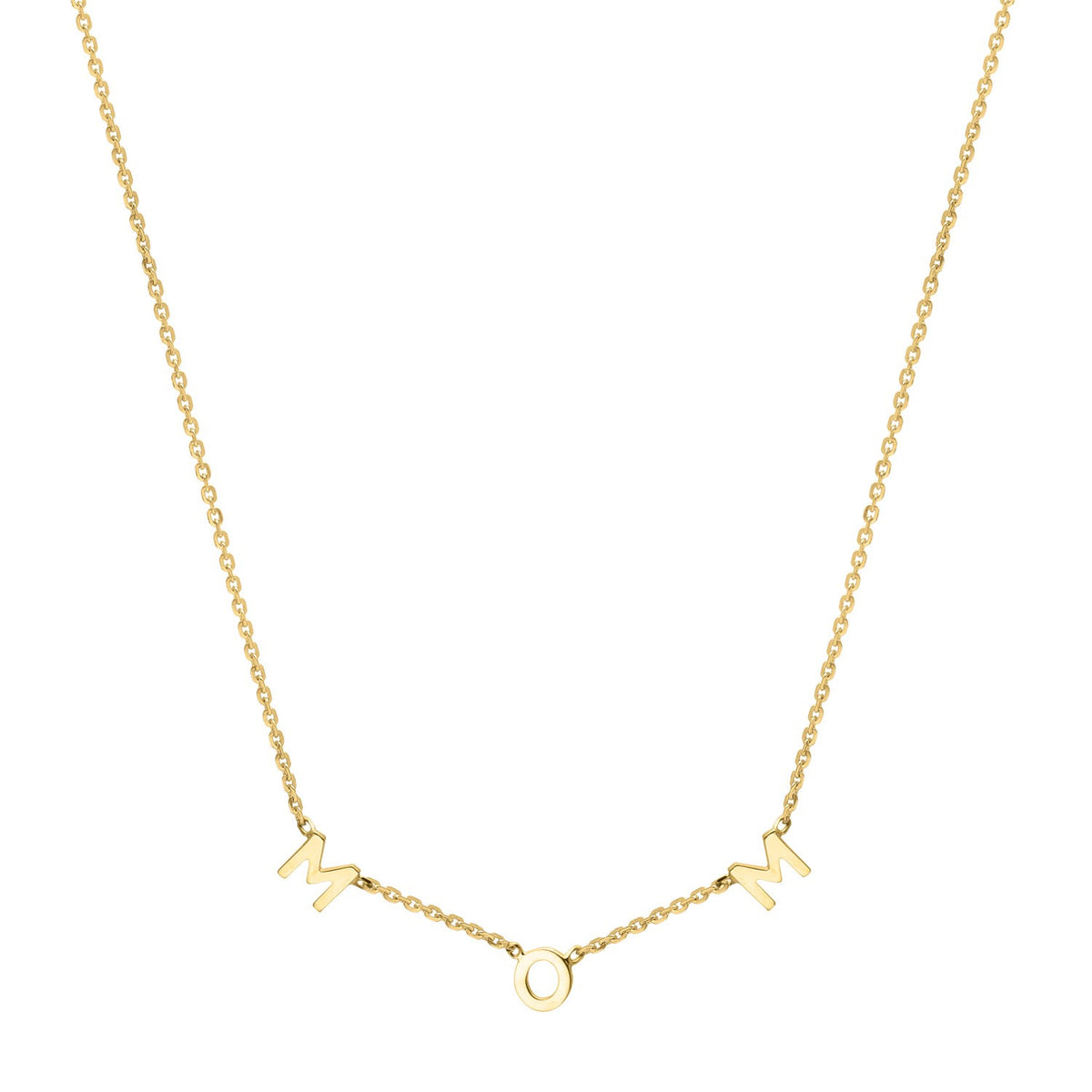 10K Yellow Gold Polished Mom Necklace