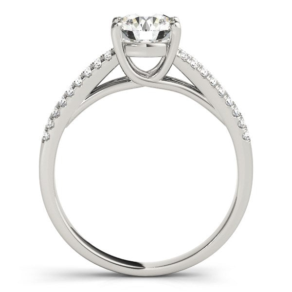14k White Gold Split Shank Round Diamond Engagement Ring (1 1/8 cttw) RCJ Rings CELESTIA LUXE JEWELLERS