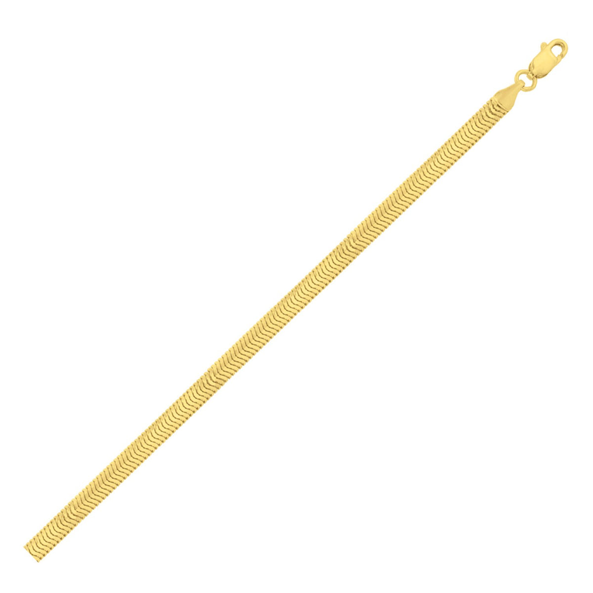 14K Yellow Gold Oval Snake Chain
