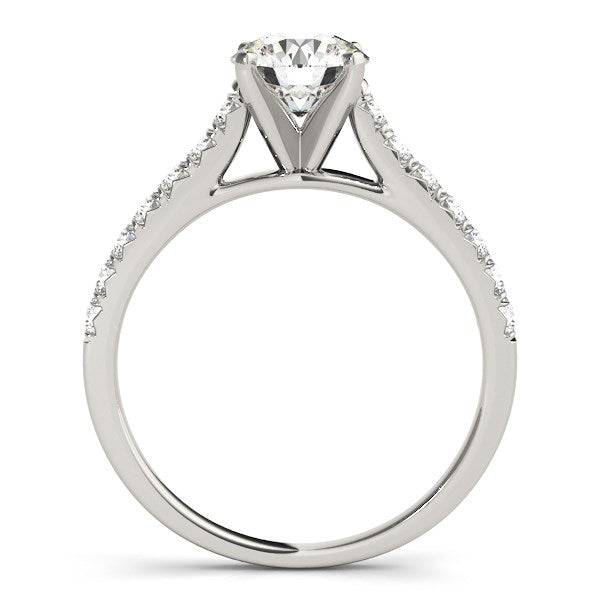 14k White Gold Single Row Band Diamond Engagement Ring (1 1/3 cttw) RCJ Rings CELESTIA LUXE JEWELLERS