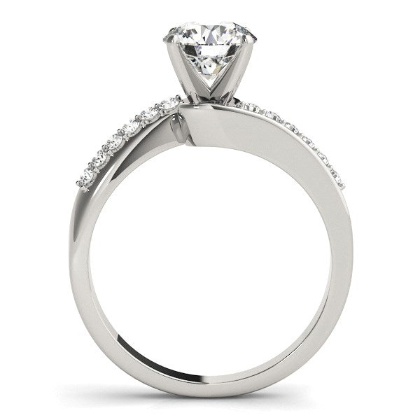 14k White Gold Bypass Round Pronged Diamond Engagement Ring (1 5/8 cttw) RCJ Rings CELESTIA LUXE JEWELLERS