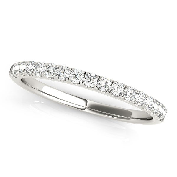 14k White Gold Diamond Scallop Setting Wedding Band (1/3 cttw) RCJ Rings CELESTIA LUXE JEWELLERS