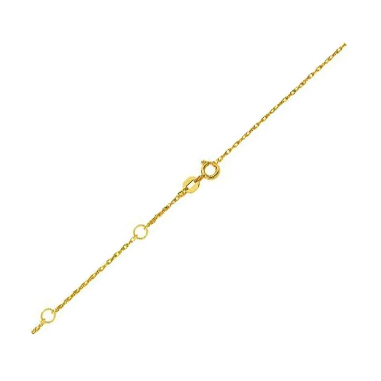 Double Extendable Rope Chain in 14k Yellow Gold (0.85 mm) RCJ Chains CELESTIA LUXE JEWELLERS