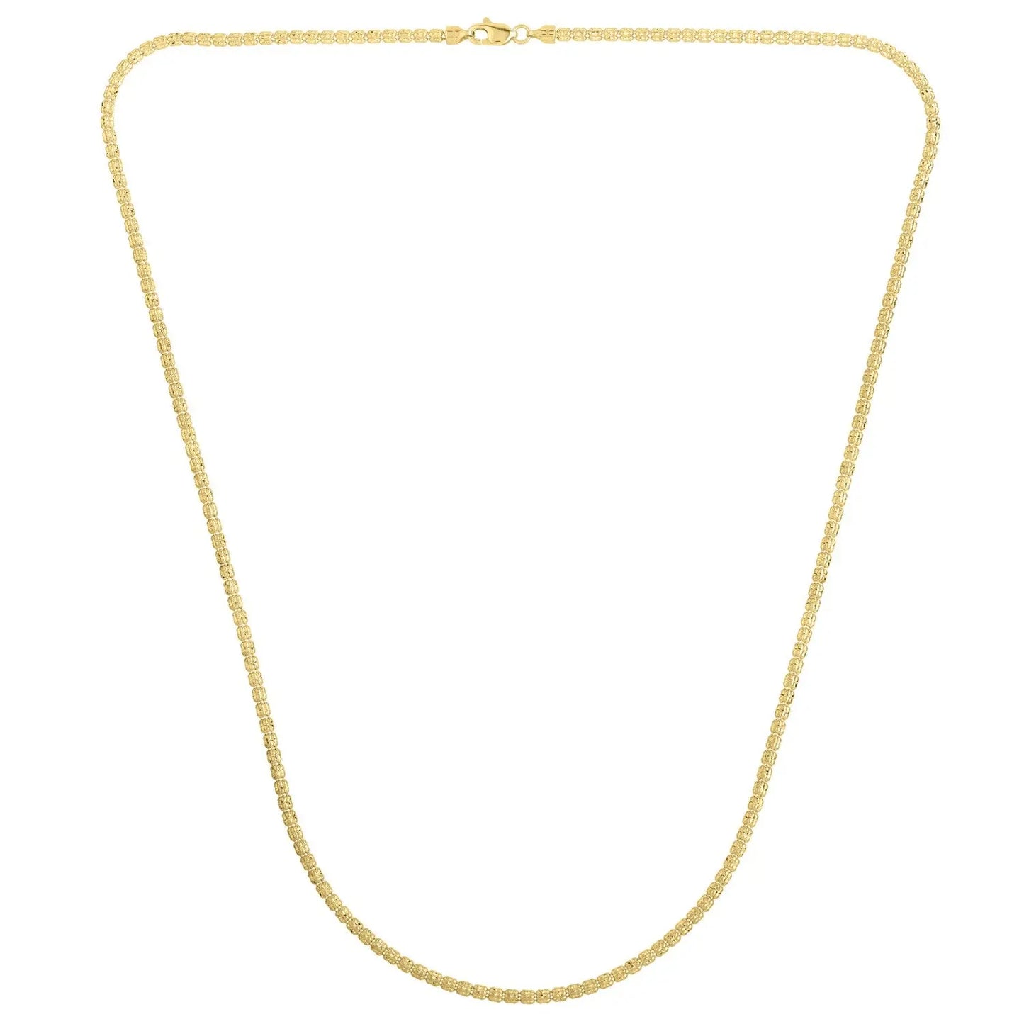 Ice Barrel Chain in 14k Yellow Gold (2.7 mm) RCJ Chains CELESTIA LUXE JEWELLERS