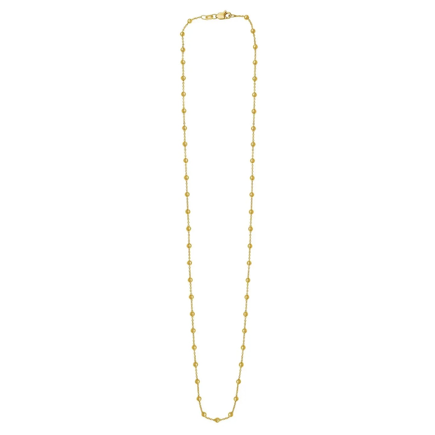 Layering Saturn Bead Necklace in 14K Yellow Gold RCJ Necklaces CELESTIA LUXE JEWELLERS