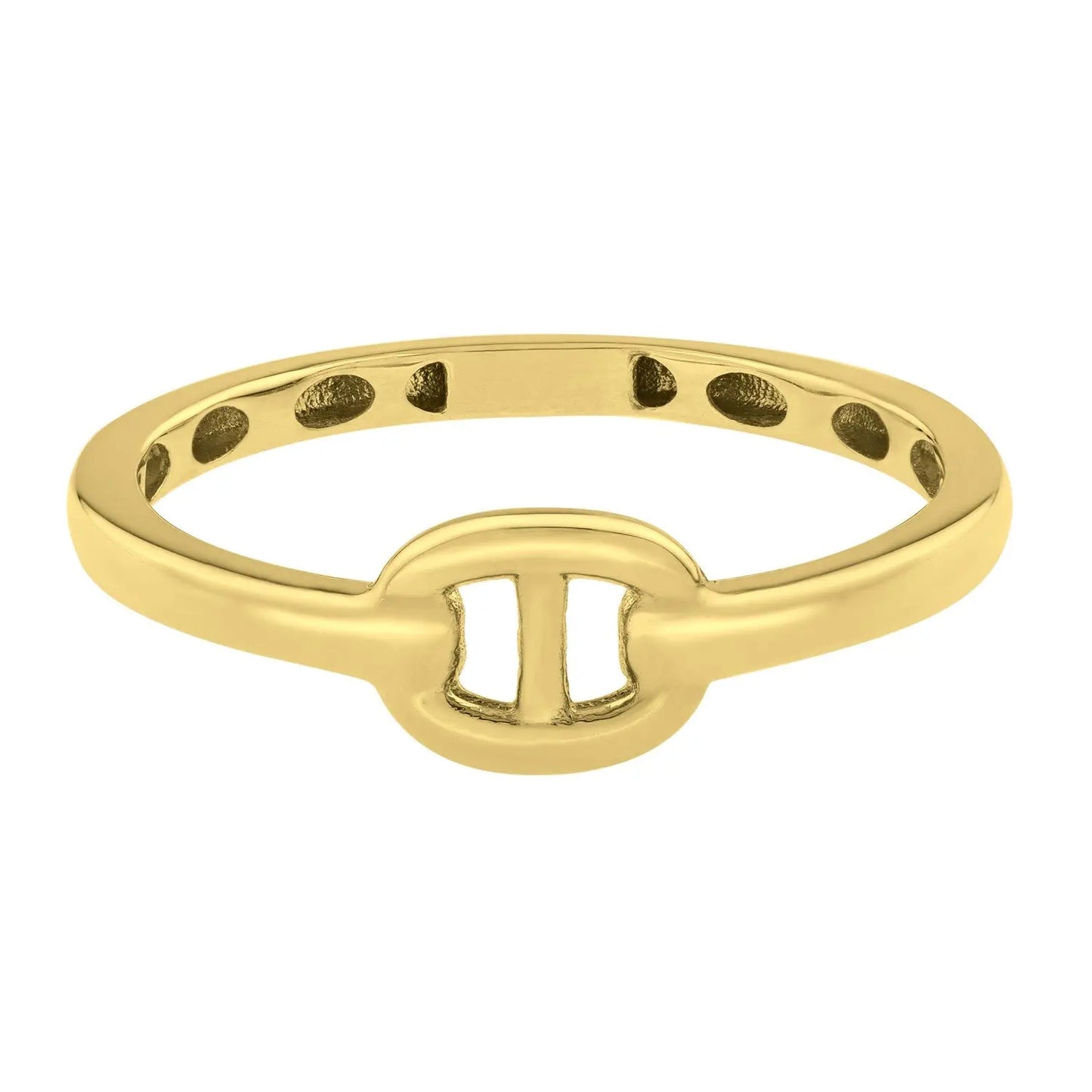 Mariner Link Style Ring in 14K Yellow Gold RCJ Rings CELESTIA LUXE JEWELLERS