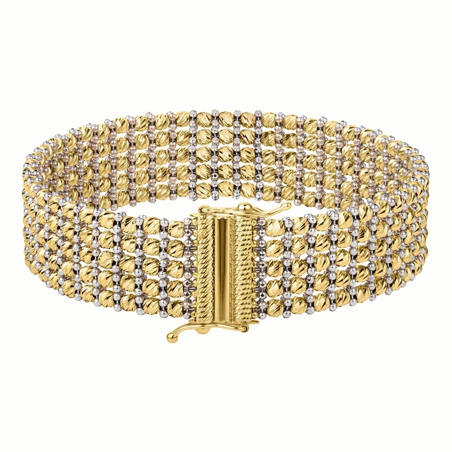 Medium Red Carpet Bracelet in 14K Two Tone Gold (14.10 mm) RCJ Bracelets CELESTIA LUXE JEWELLERS