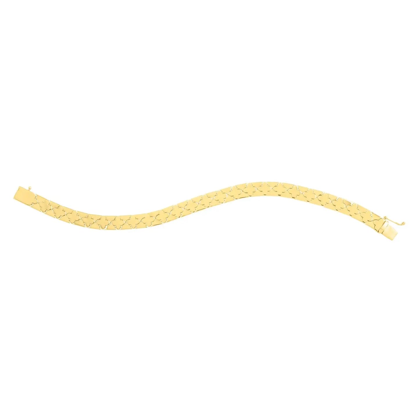 Nature Inspired Clover Bracelet in 14K Yellow Gold (6.50 mm) RCJ Bracelets CELESTIA LUXE JEWELLERS