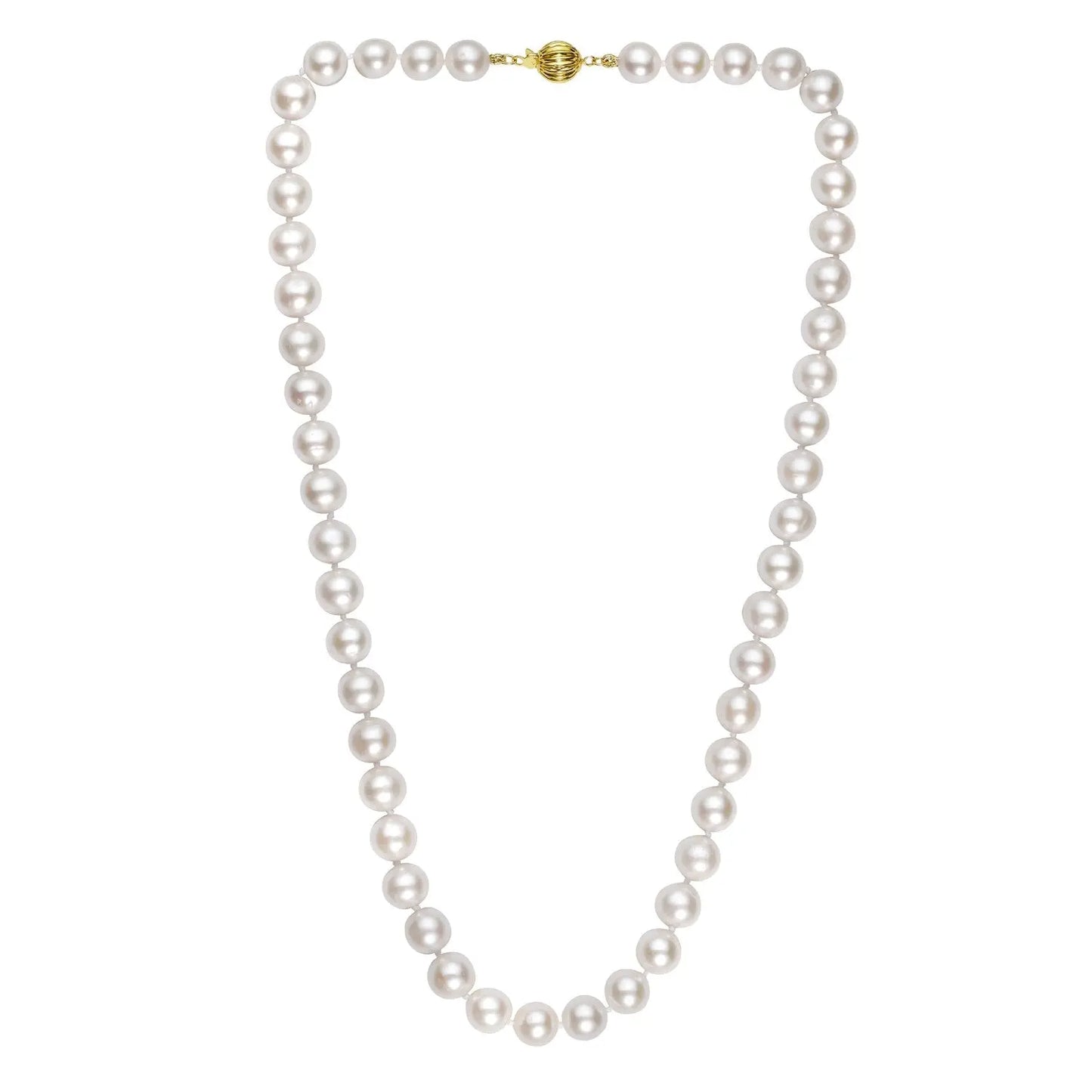 Pearl Necklace with 14K Yellow Gold RCJ Necklaces CELESTIA LUXE JEWELLERS
