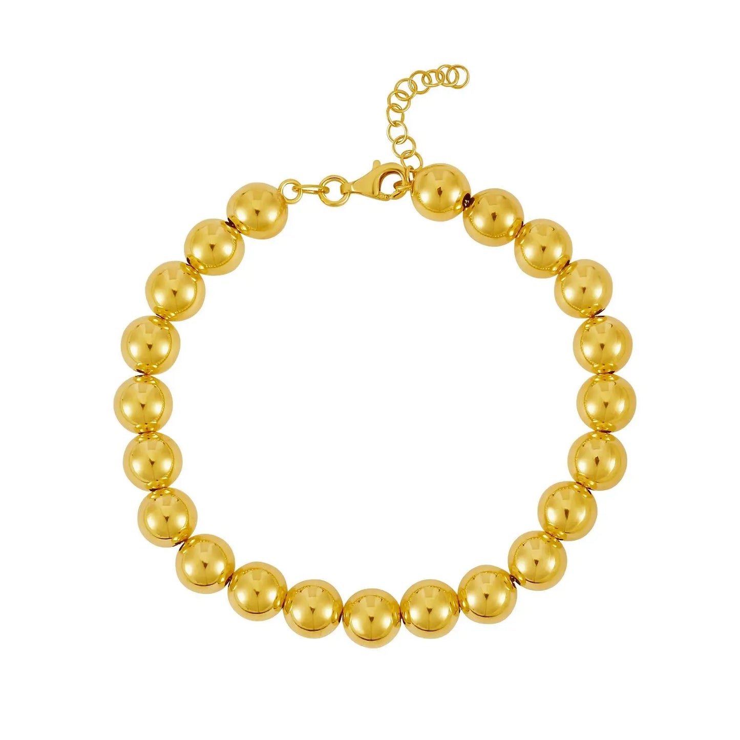 Polished 8mm Bead Bracelet in 14K Yellow Gold (8.00 mm) RCJ Bracelets CELESTIA LUXE JEWELLERS