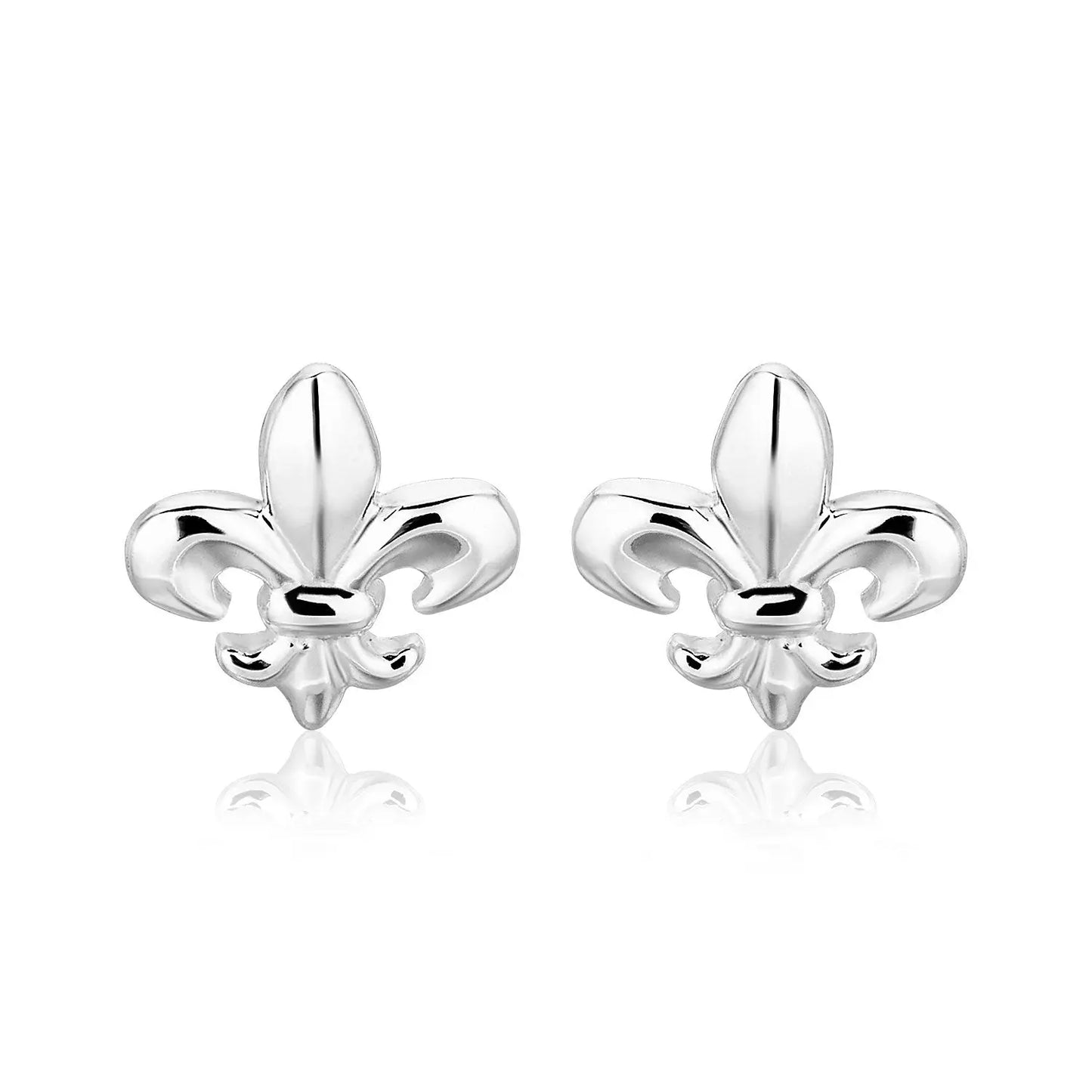Sterling Silver Fluer De Lis Earrings RCJ Earrings CELESTIA LUXE JEWELLERS